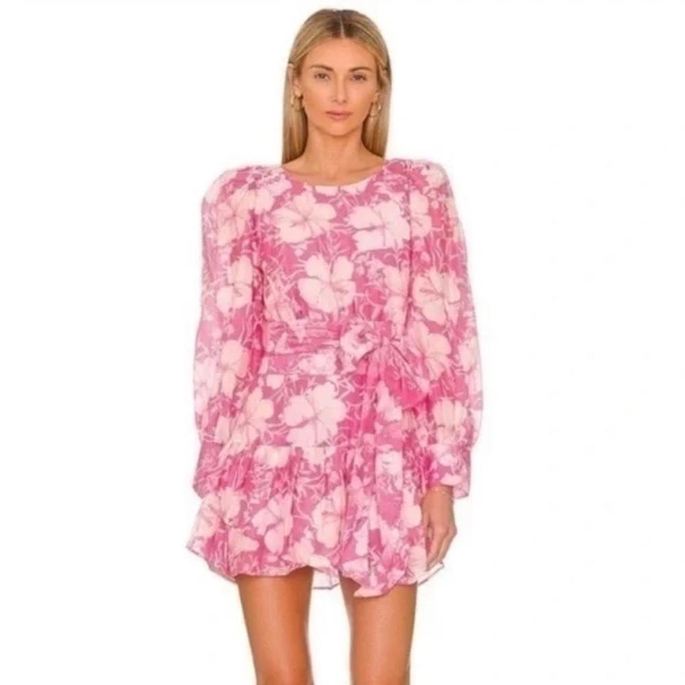 LoveShackFancy Teyana floral cotton and silk minidress